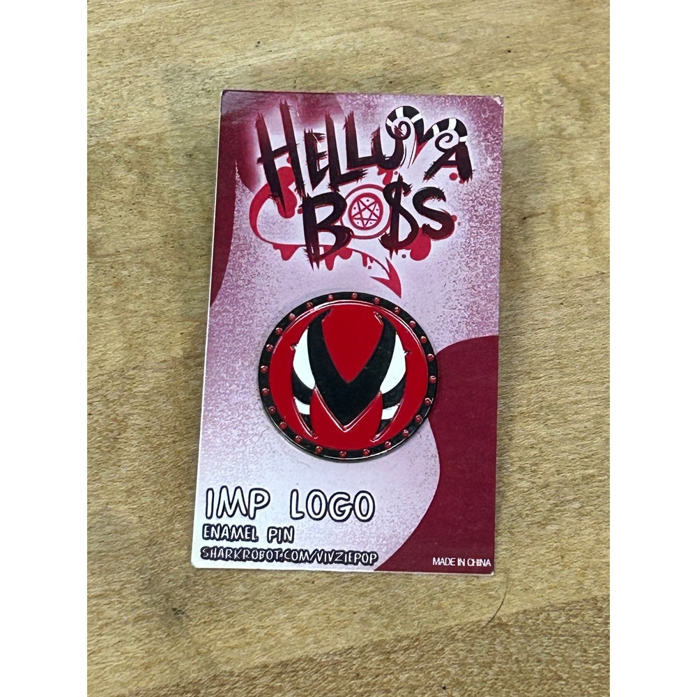 Shark Robot Enamel Pin Unisex OS Red Helluva Boss IMP Logo Vivziepop Collectible